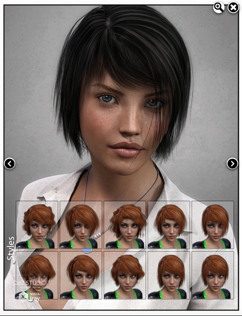 Zofia Hair for Genesis 3 Female(s)