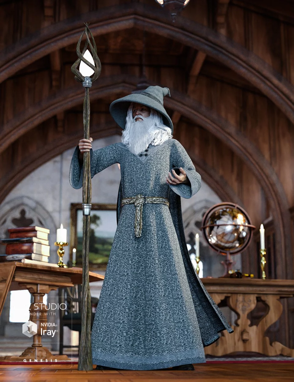 Myrddin Outfit for Genesis 3 Male(s) ⋆ Freebies Daz 3D