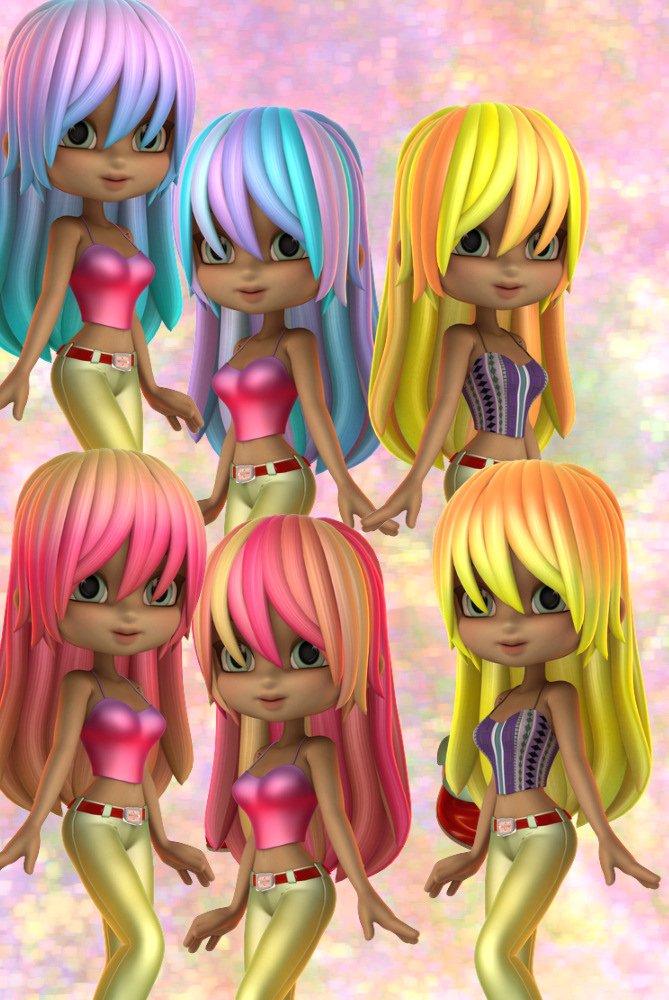 Fairy Hair Shaders Bundle for DAZ Studio