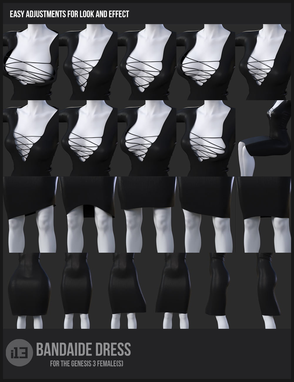 i13 BANDAIDE DRESS for the Genesis 3 Female(s)