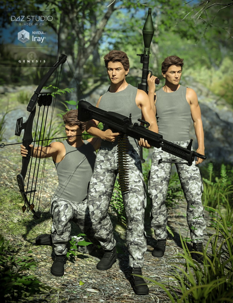 Mercenary Soul Poses for Genesis 3 Male(s)