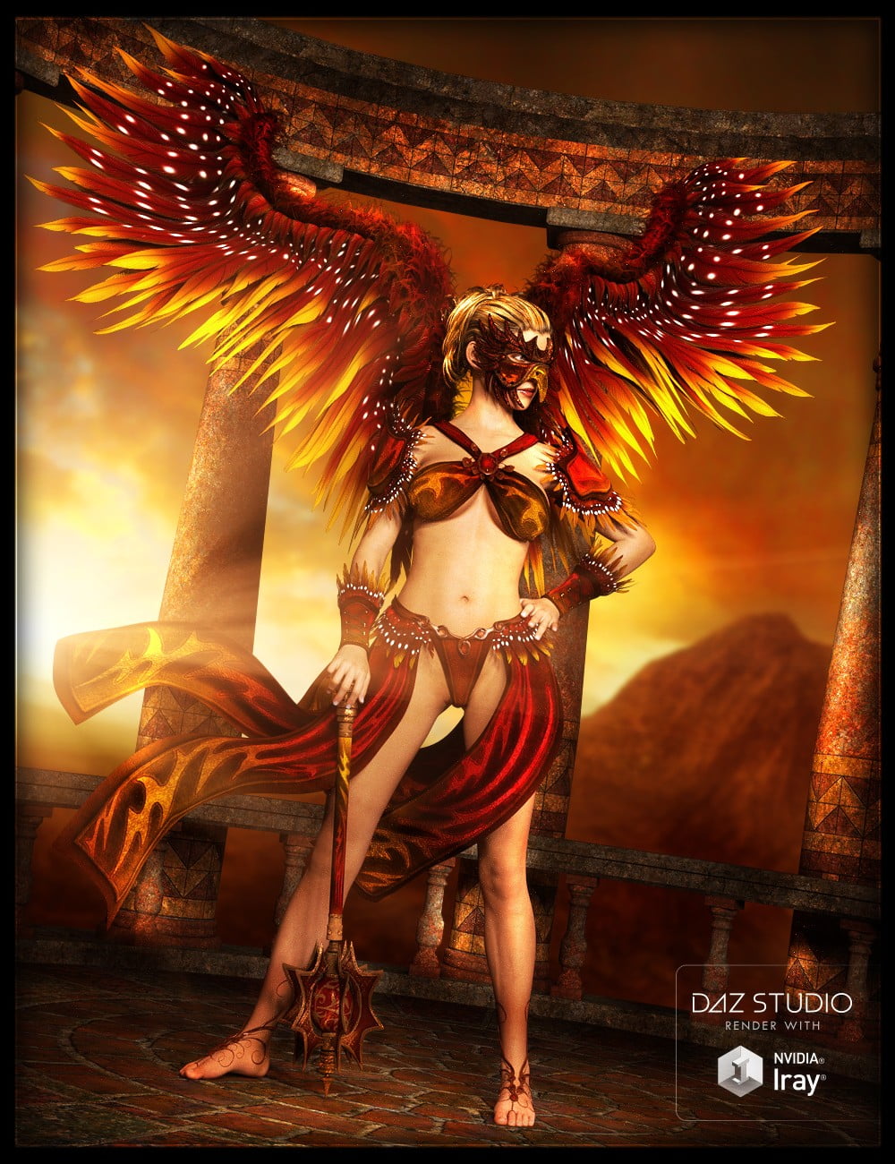 War Bird Outfit and Poses for Genesis 3 Female(s)