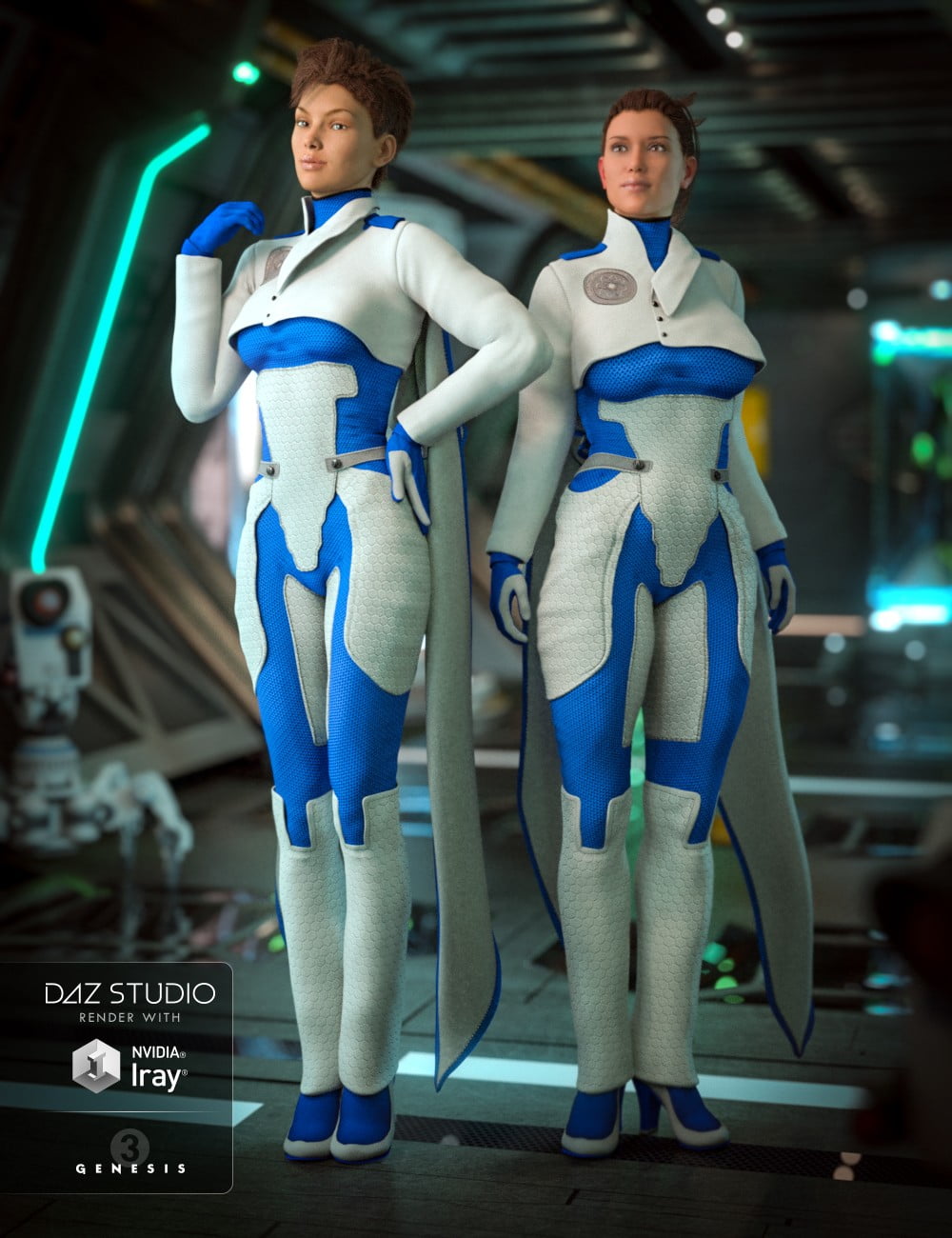 Lieutenant Synergy Outfit for Genesis 3 Female(s)