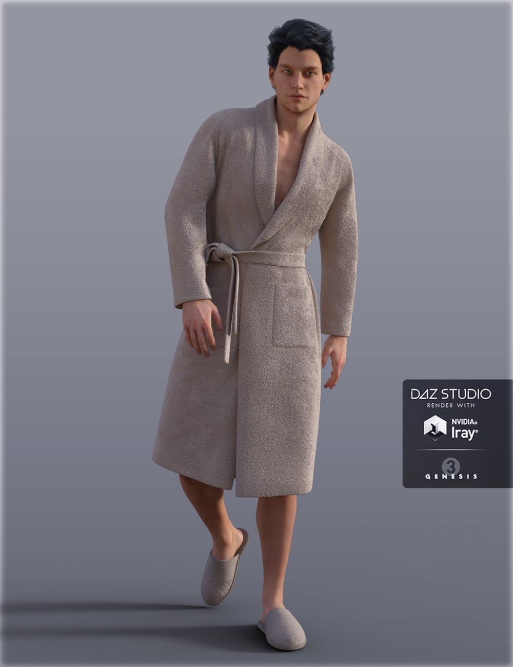H&C Bathrobe Set for Genesis 3 Male(s)