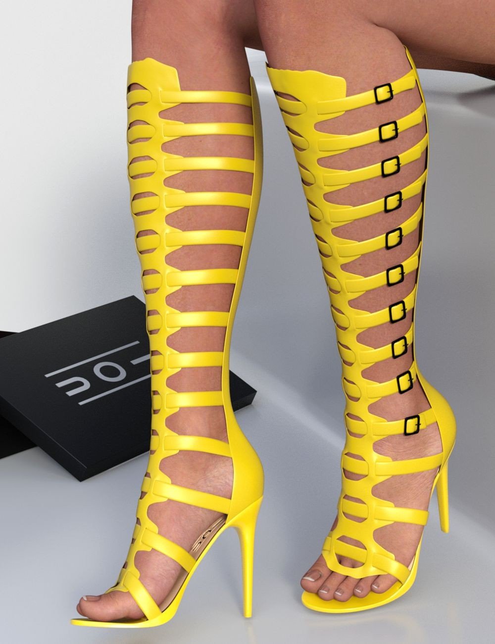 Strappy Boots for Genesis 3 Female(s)