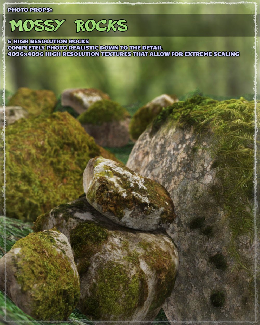 Photo Props: Mossy Rocks