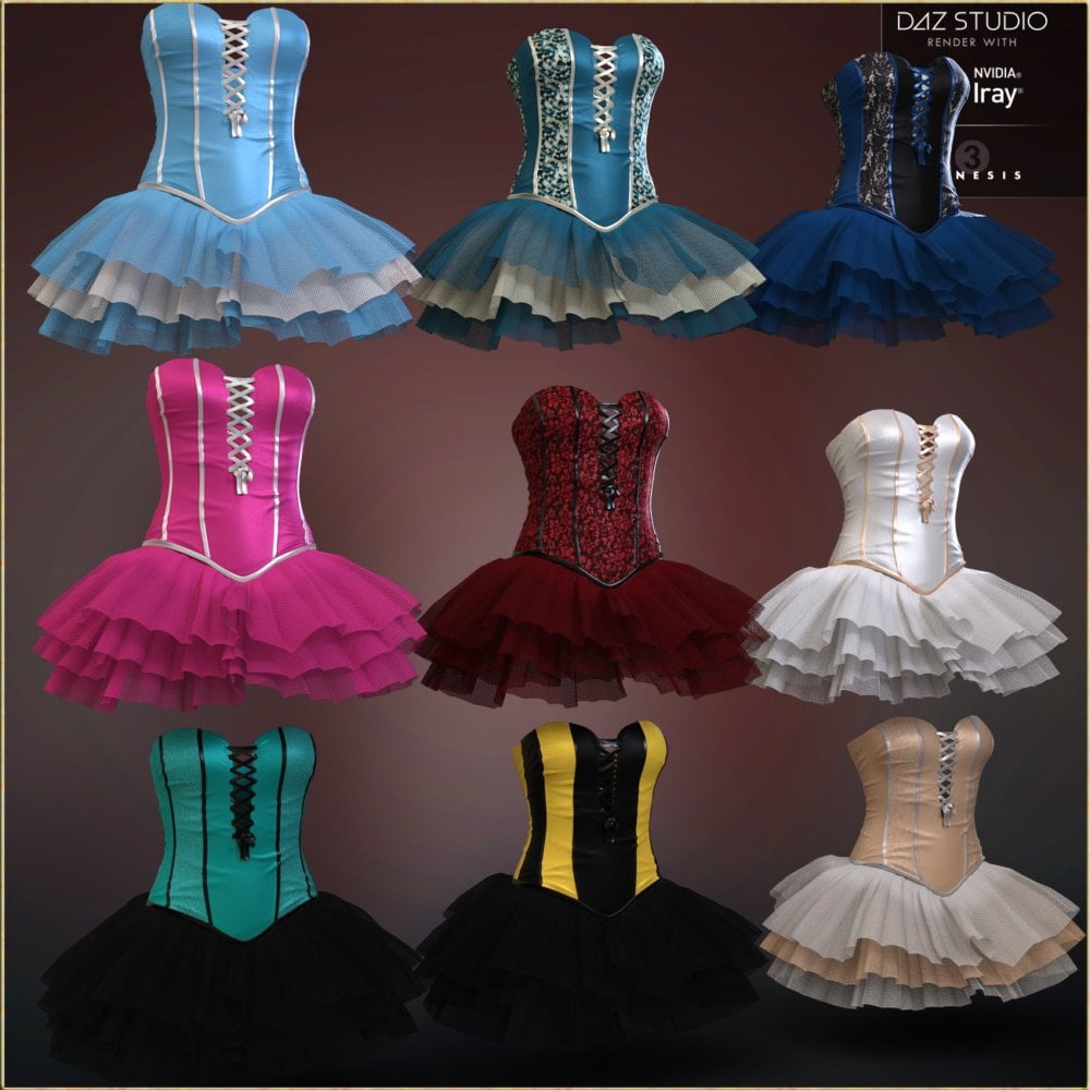 Bad Ballerina HD Outfit for Genesis 3 Female(s)