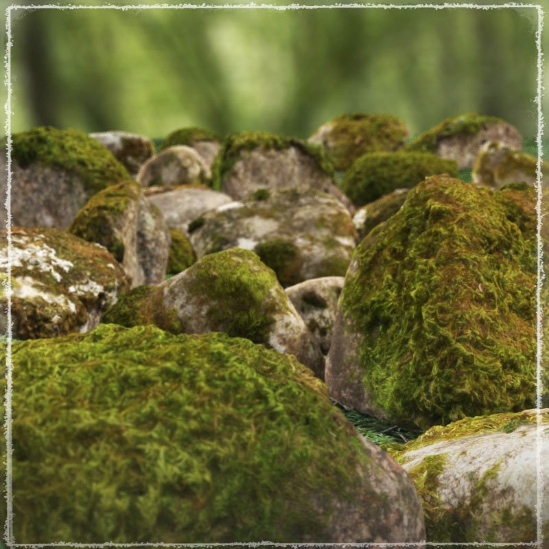 Photo Props: Mossy Rocks