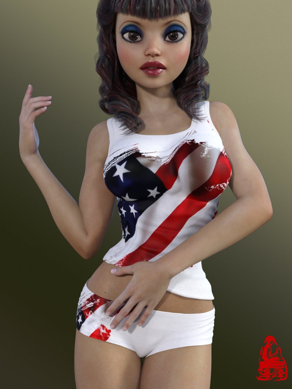 Top & Shorts for Genesis 3 Female(s)