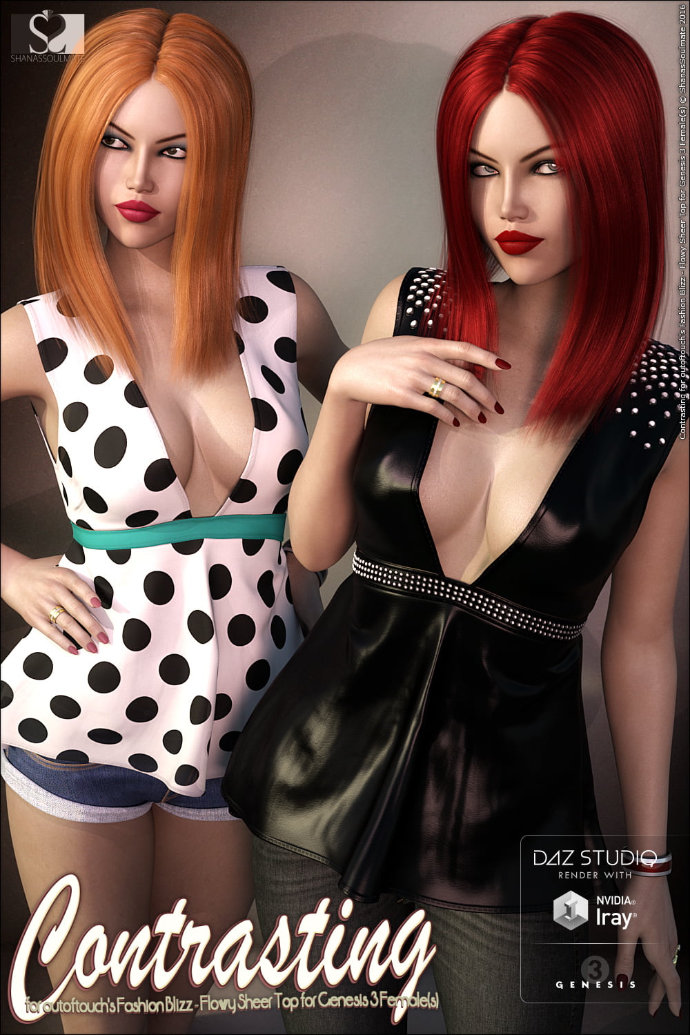 Contrasting for Fashion Blizz - Flowy Sheer Top