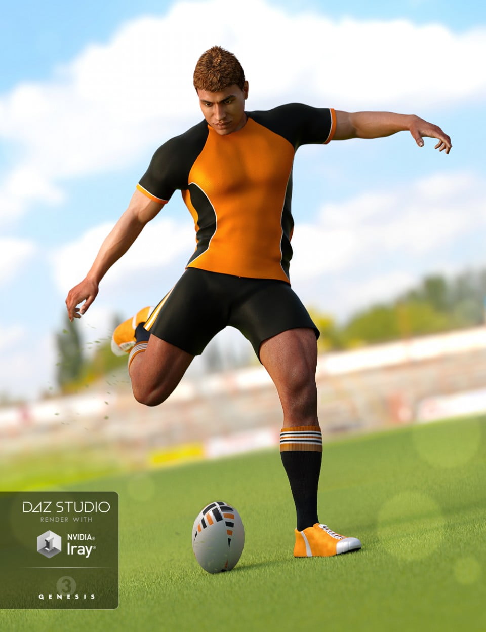Rugby Uniform for Genesis 3 Male(s)
