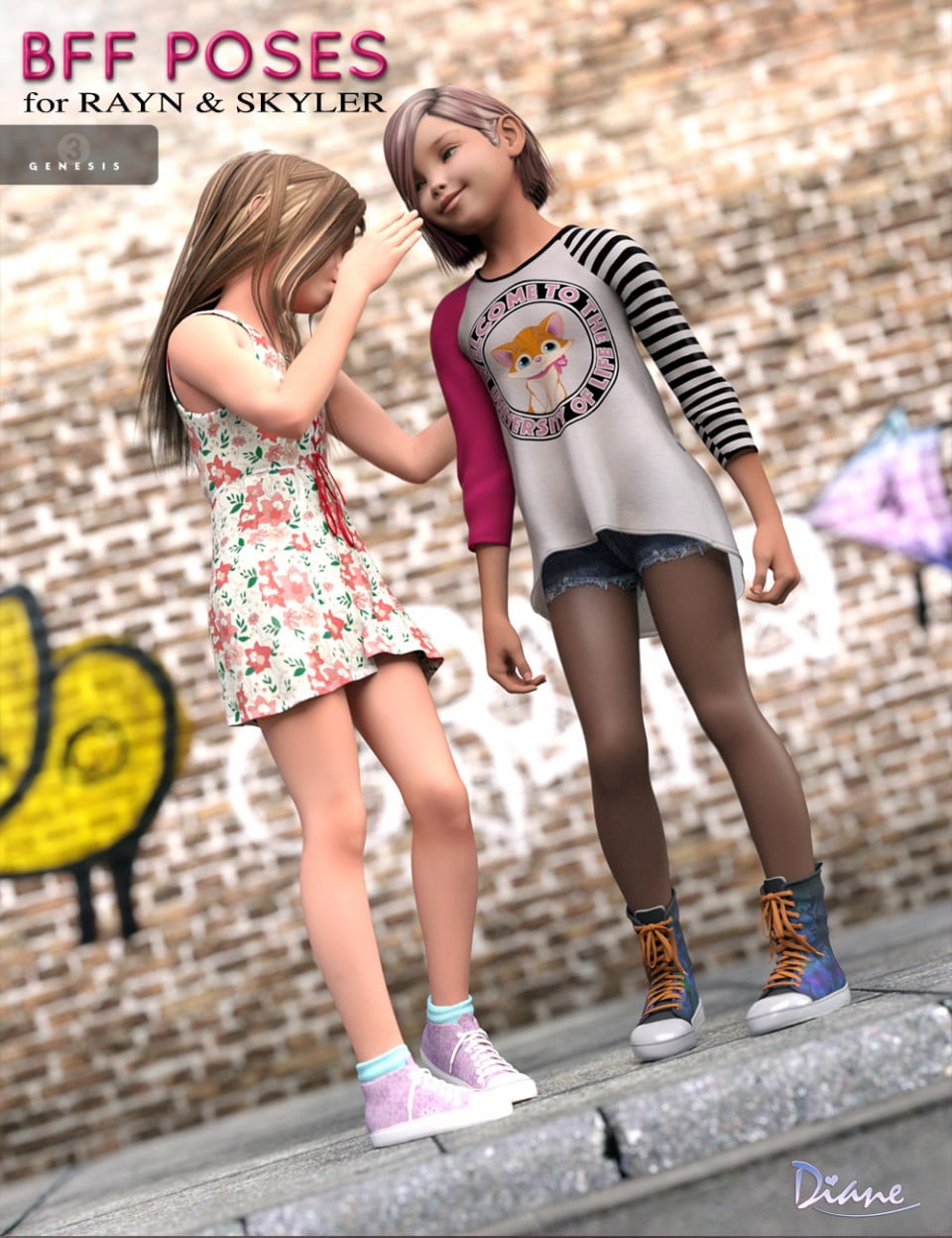 Bff Poses For Rayn And Skyler Genesis 3 Female S 3d