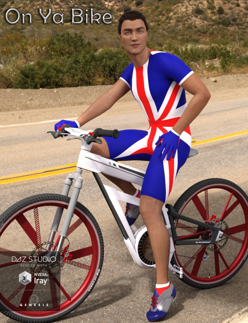 Bike Race Outfit for Super Bodysuit for Genesis 3 Male(s)