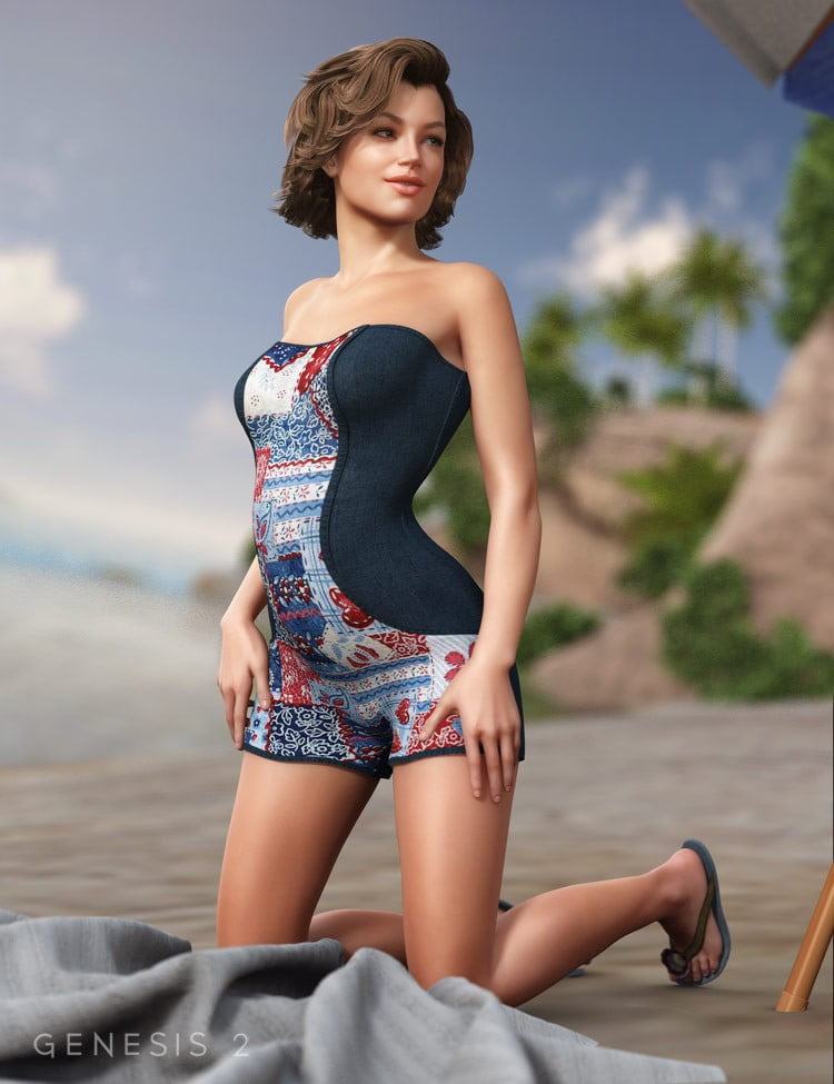 Strapless Romper for Genesis 2 Female(s)