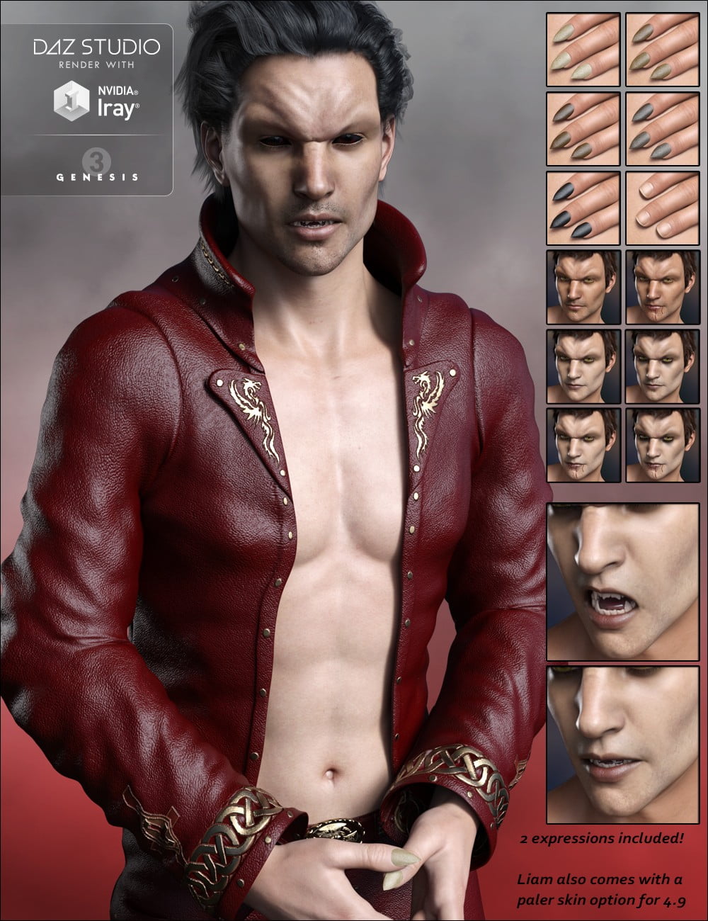FWSA Vampire Expansion and Hunter Kit for Genesis 3 Male(s)