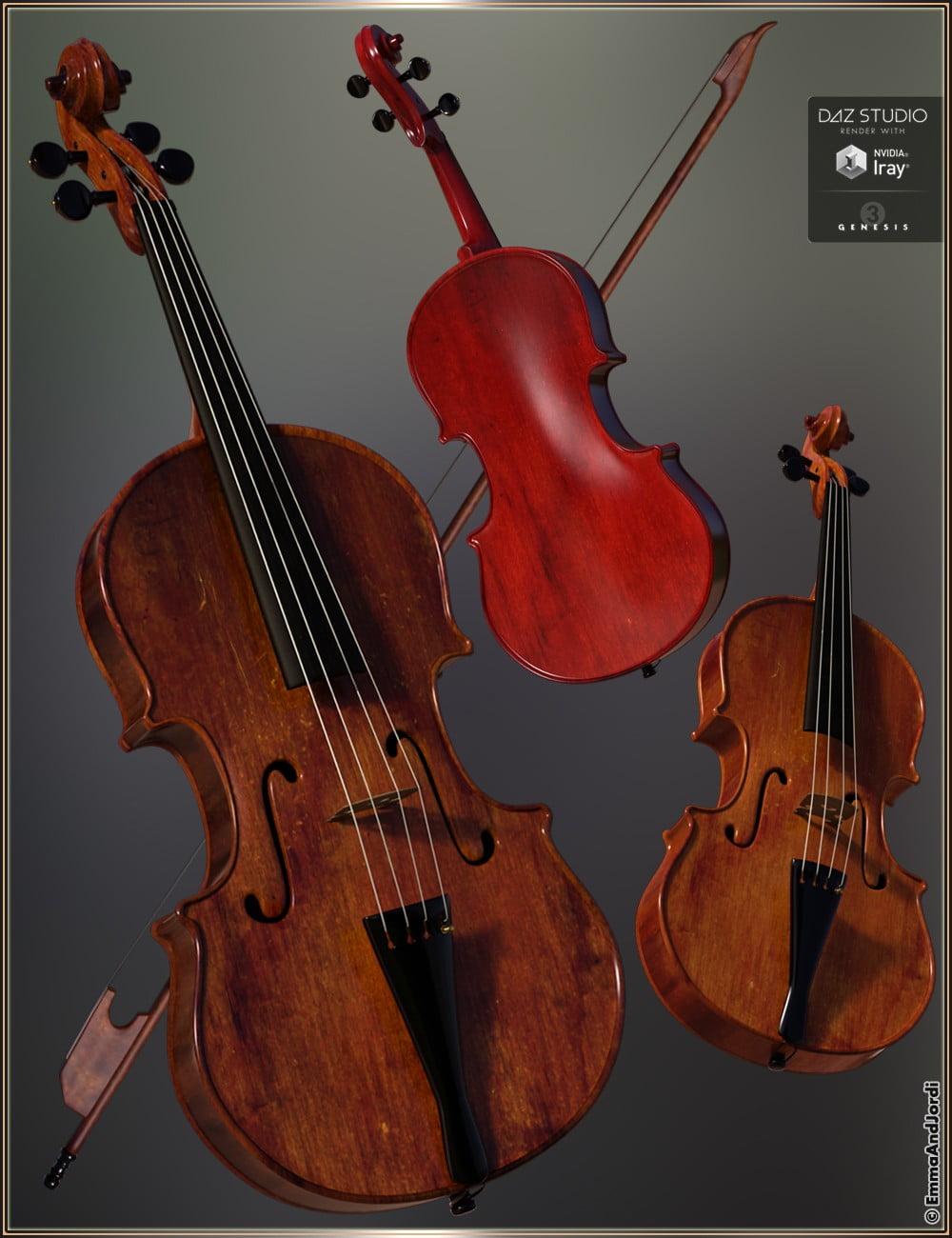 Violin Soul: Balcony, Violin And Poses for Genesis 3 Female(s)