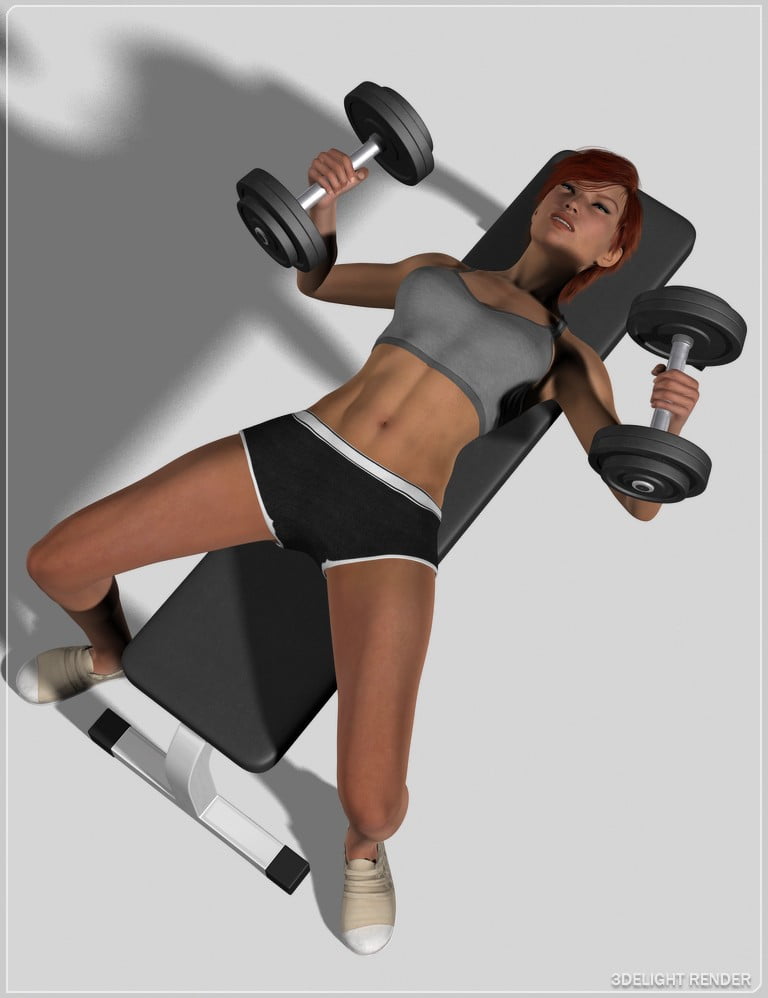 FM Gym Poses: Dumbbells & Barbells