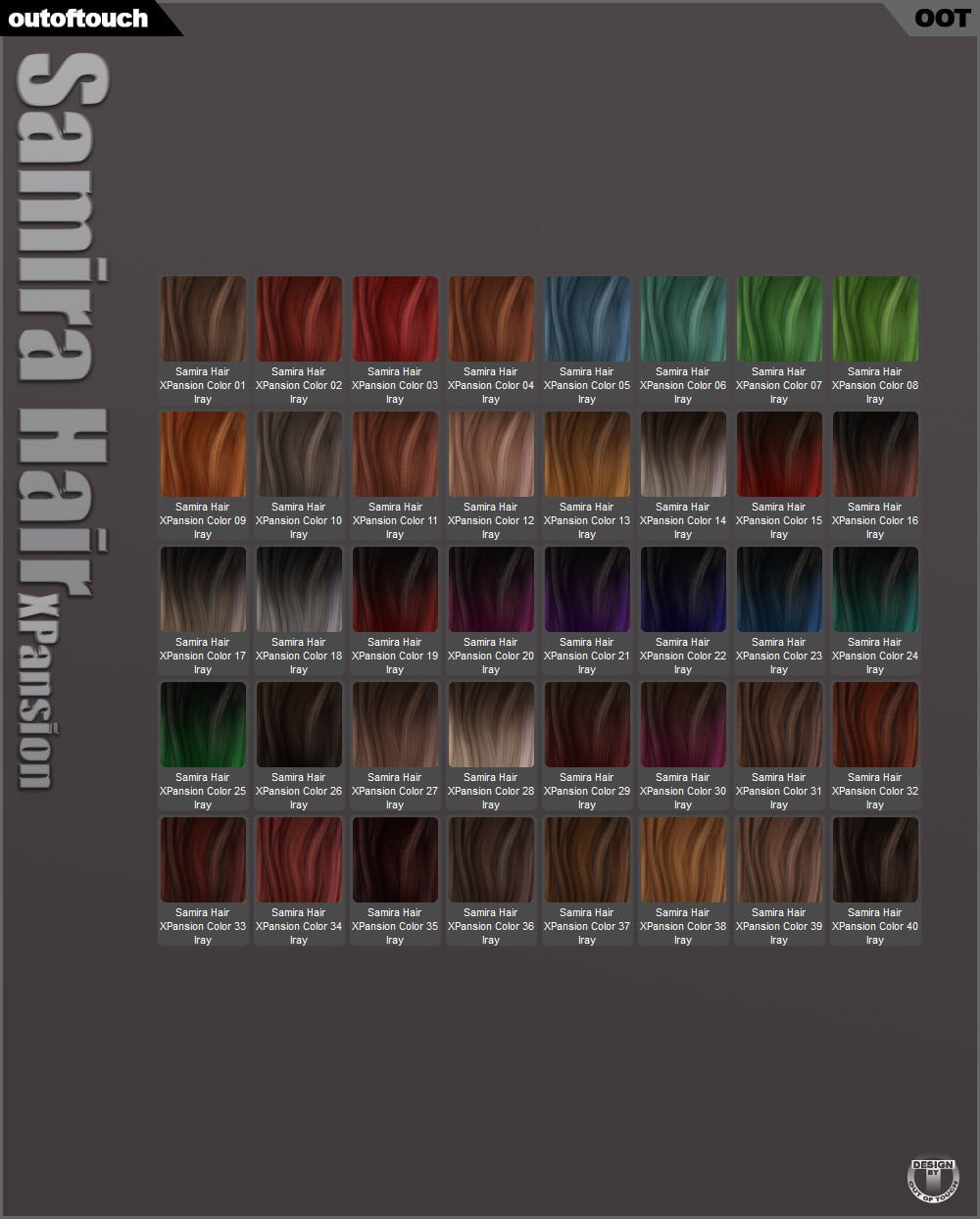 Samira Hair Iray Texture XPansion