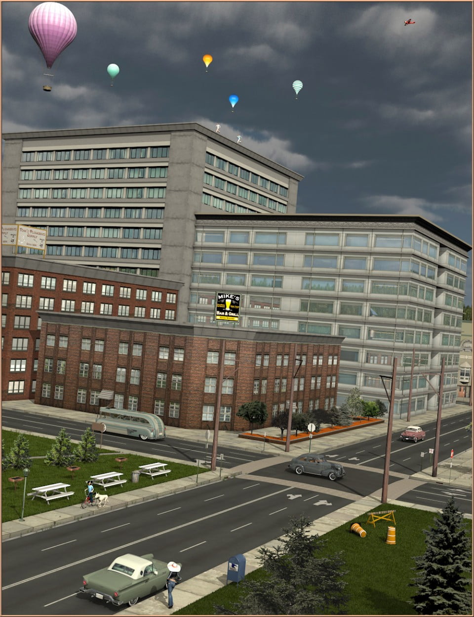 Movie Sets Low Poly Block 01