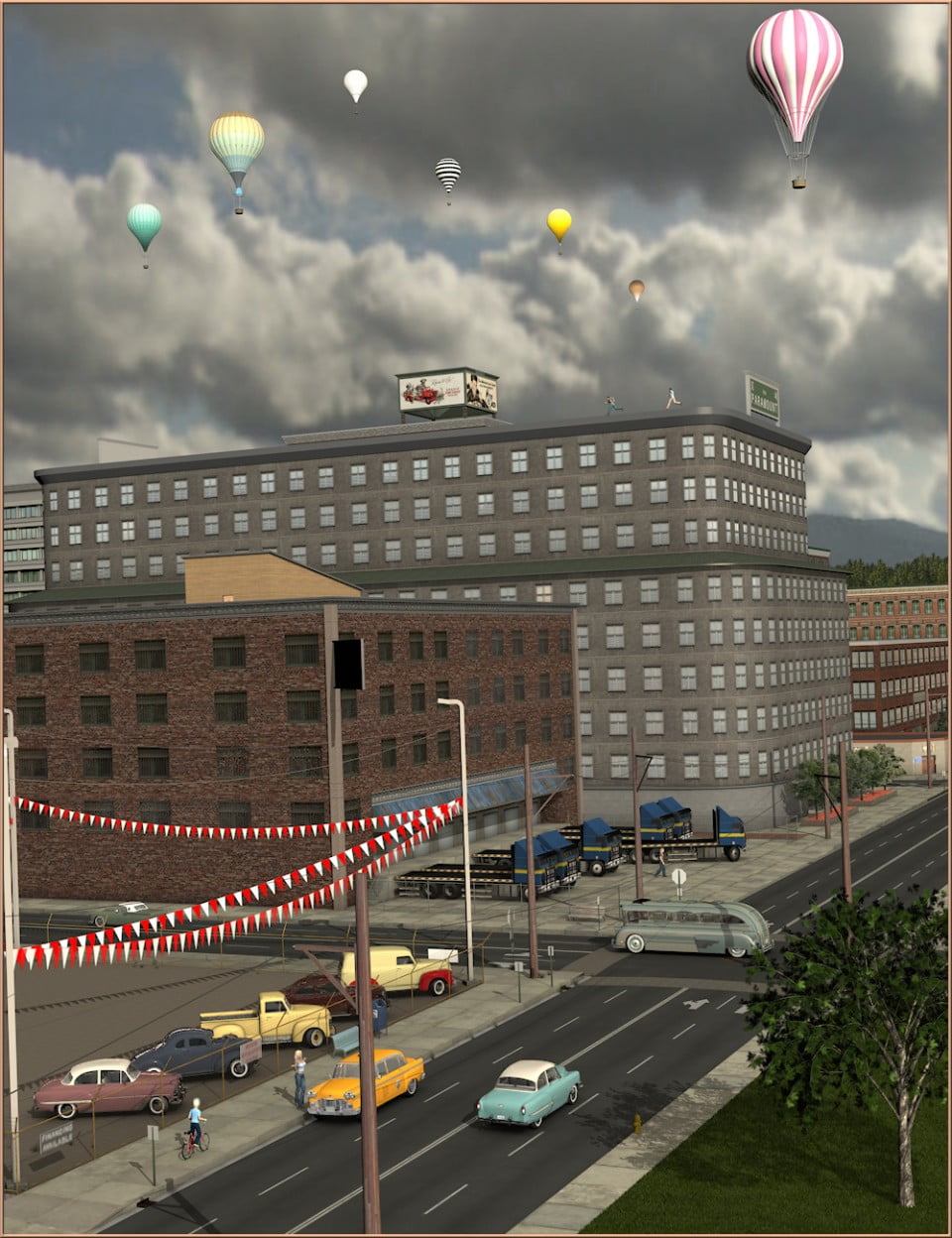 Movie Sets Low Poly Block 02