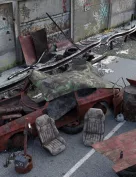 Post-Apocalyptic World: Car Wreck