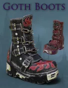 Slide3D Goth Boots for Genesis 3 Female(s)