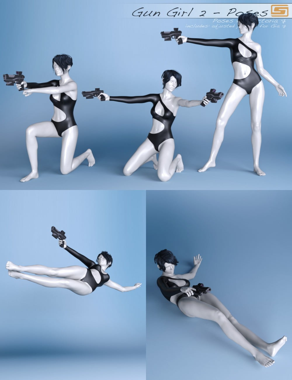 Gun Girl 2 - Poses for Victoria 7 and Gia 7