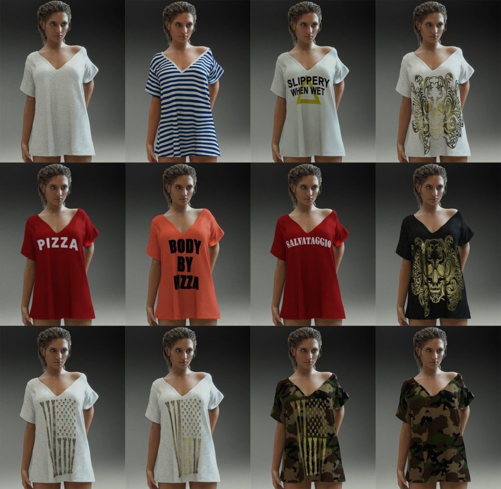 Boyfriend T-Shirt Wet and Dry for Genesis 3 Female(s)