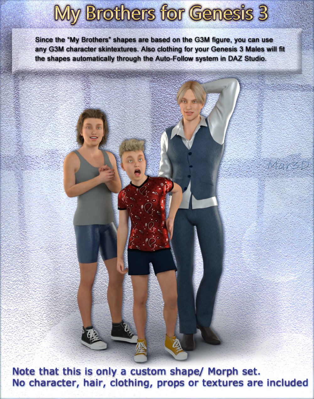 MY BROTHERS for G3M - Full Custom Body Morphs