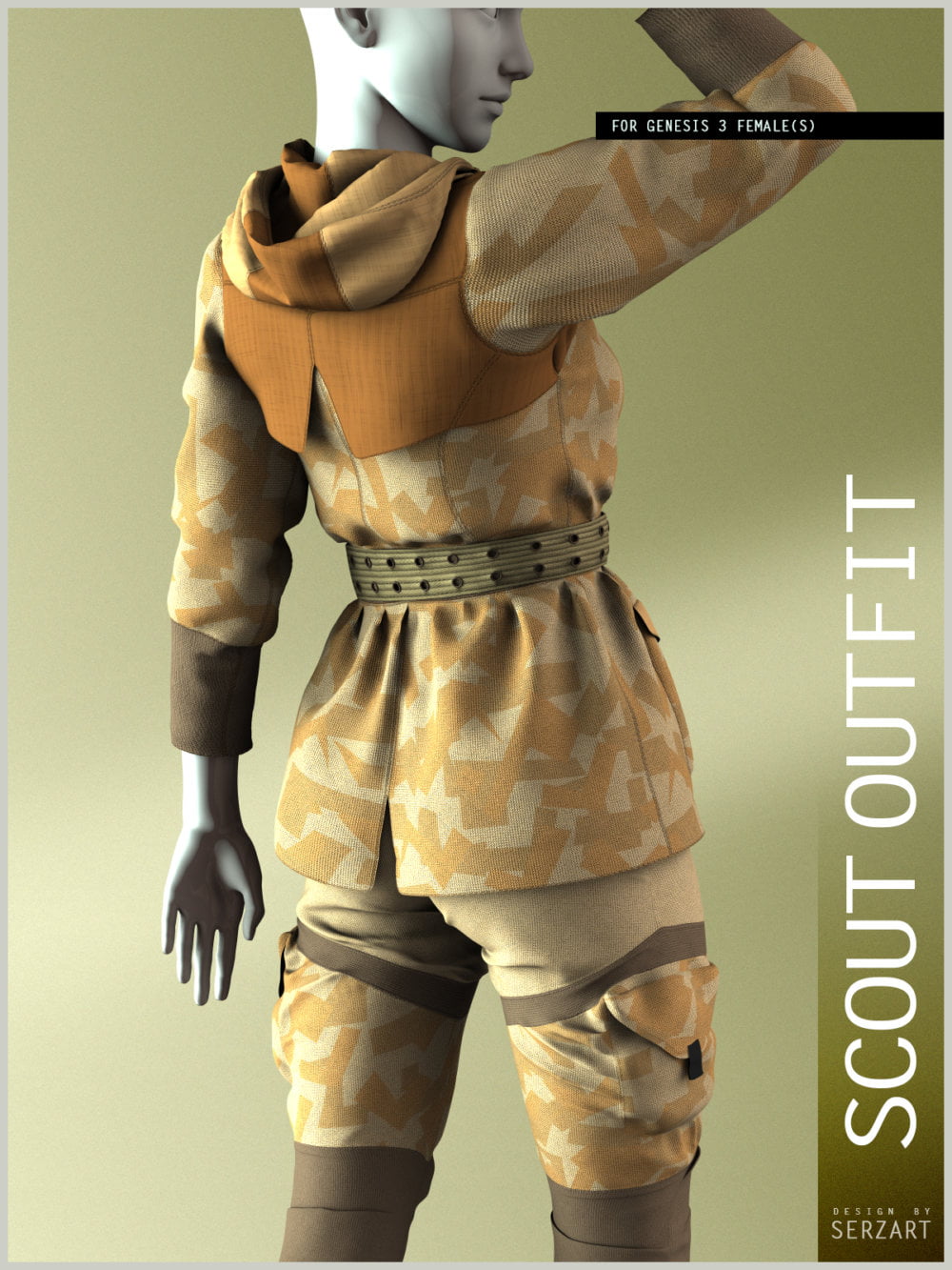 Scout Outfit for Genesis 3 Female
