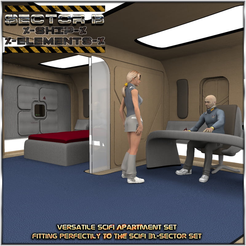 Ship Elements B2: SciFi Apartment
