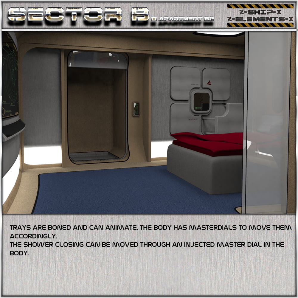 Ship Elements B2: SciFi Apartment