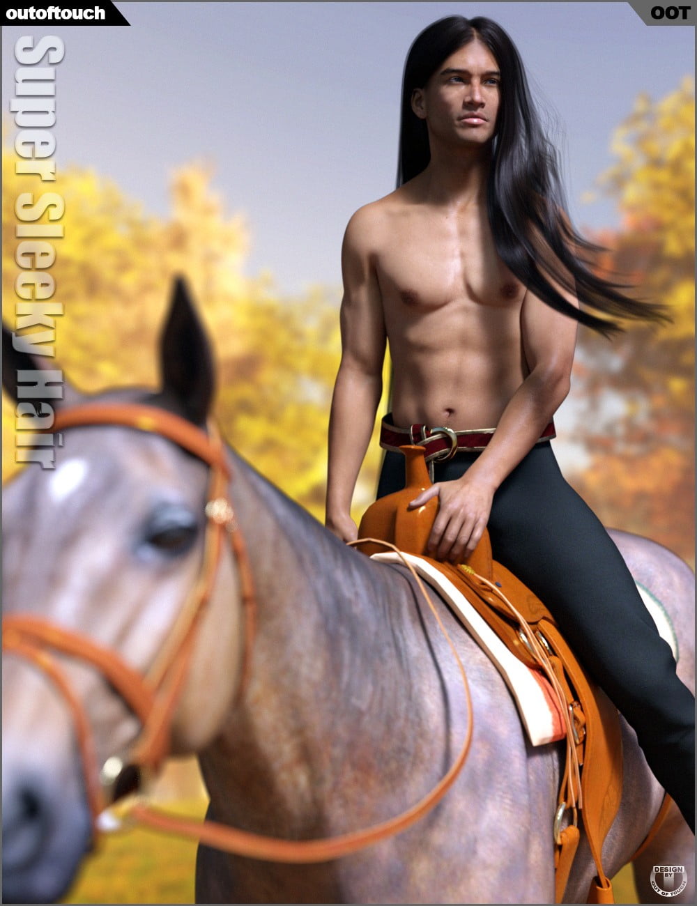 Super Sleeky Hair for Genesis 3 Female(s) and Genesis 3 Male(s) and OOT Hairblending 2.0