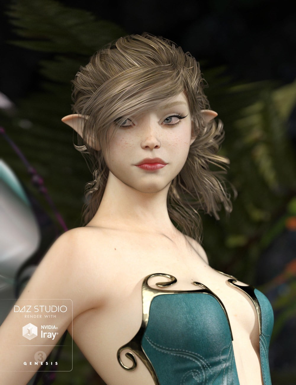 Alieta Spryte Hair for Genesis 2 & Genesis 3 Female(s)