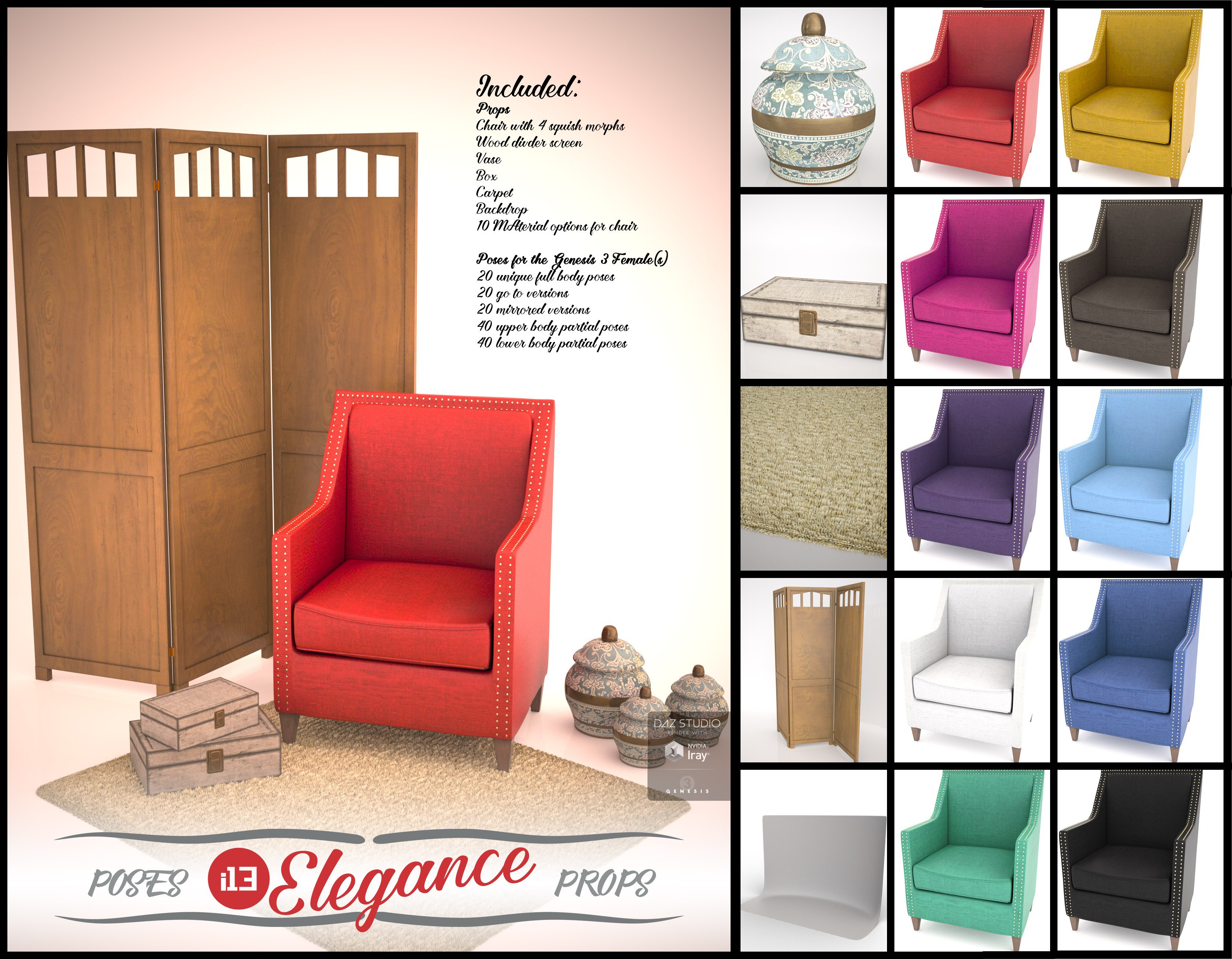 i13 Elegance Pose Collection and Props