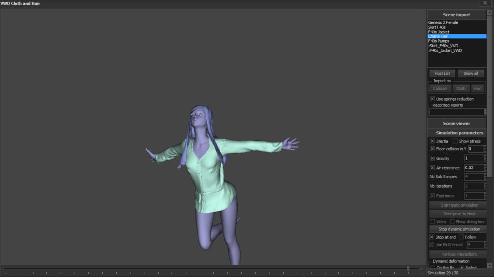 Daz Studio bridge for VWD Cloth and Hair