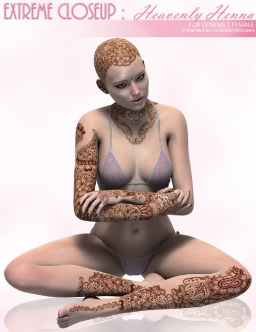 Extreme Closeup: Heavenly Henna for Genesis 2 Female(s)