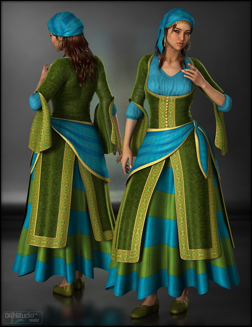 Ghawazee Coat for Genesis 2 Female(s)
