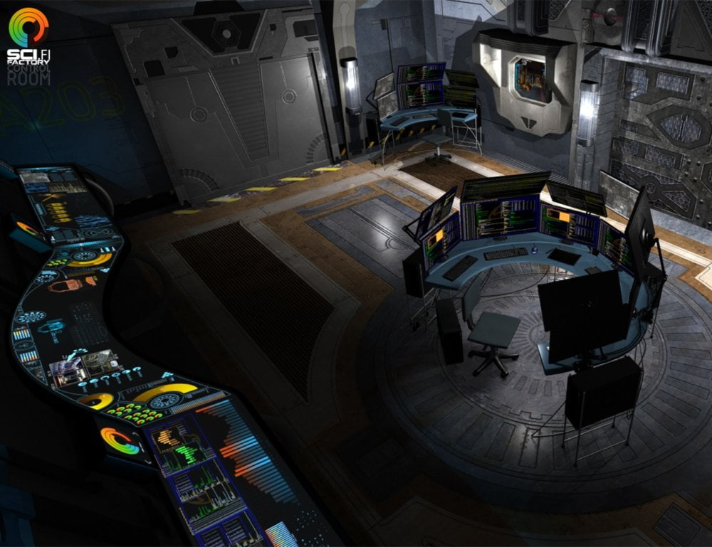 Sci-Fi Factory - Control Room ⋆ Freebies Daz 3D