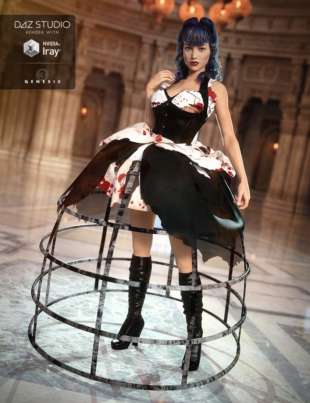 Caged Belle Outfit Textures