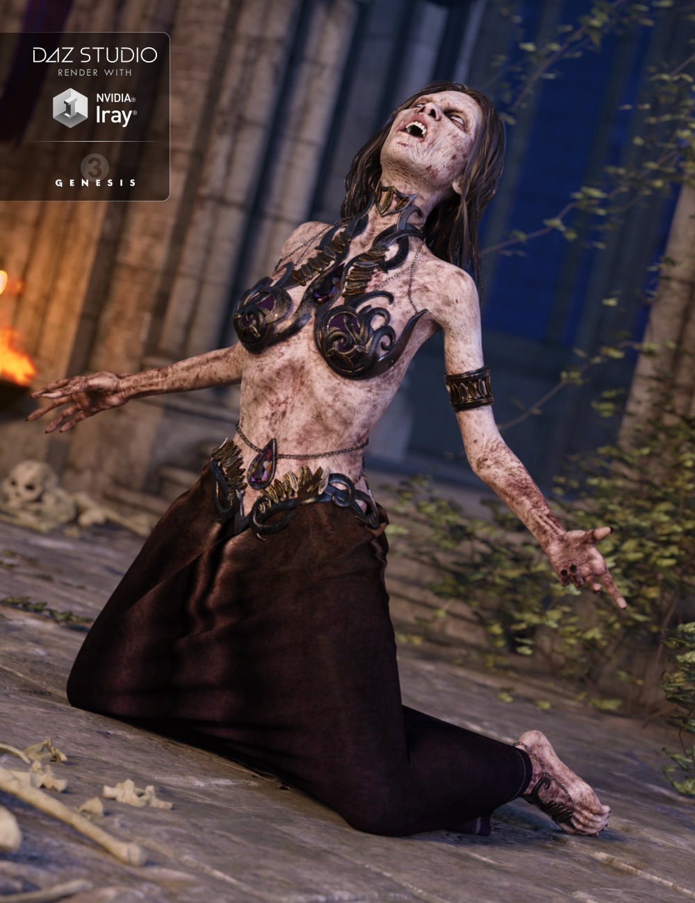 Vampire Queen Outfit for Genesis 3 Female(s)