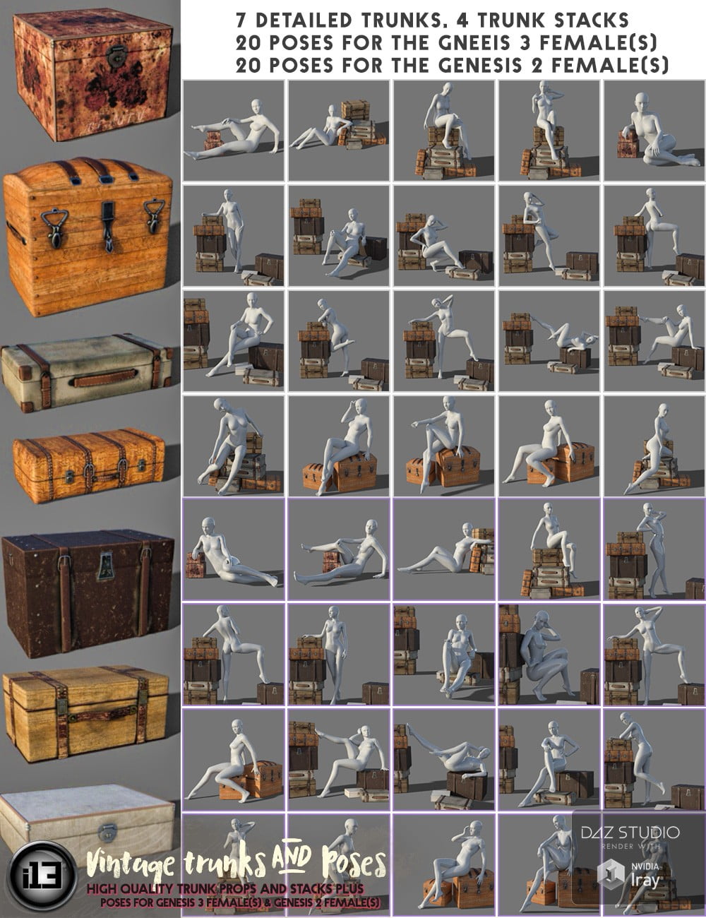 i13 Vintage Trunks and Poses