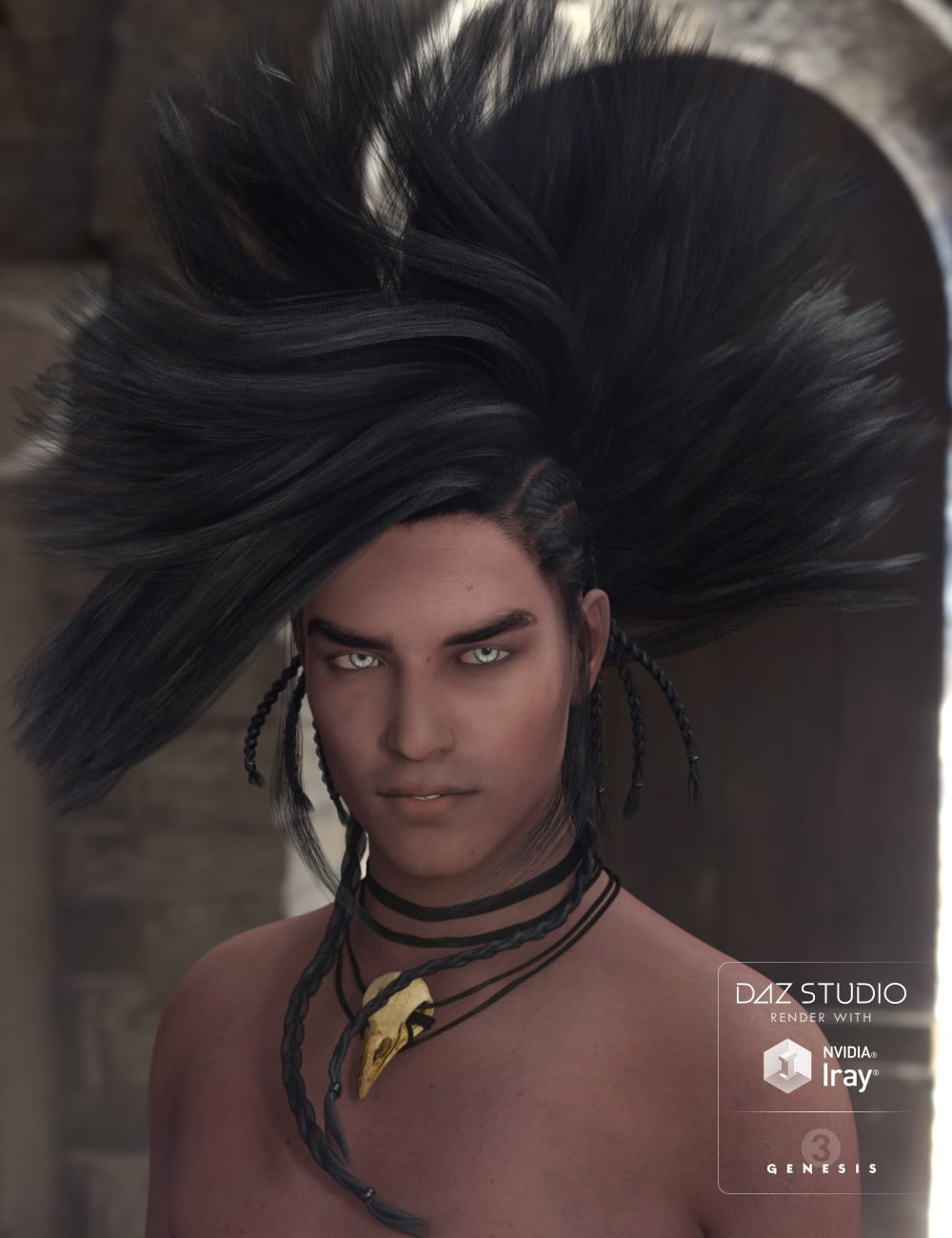 Nox Hair for Genesis 3 Male(s) & Female(s)