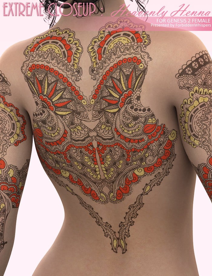 Extreme Closeup: Heavenly Henna for Genesis 2 Female(s)