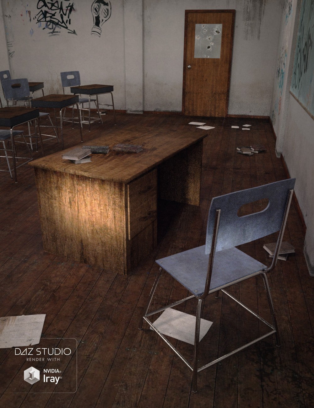 Rundown School Classroom