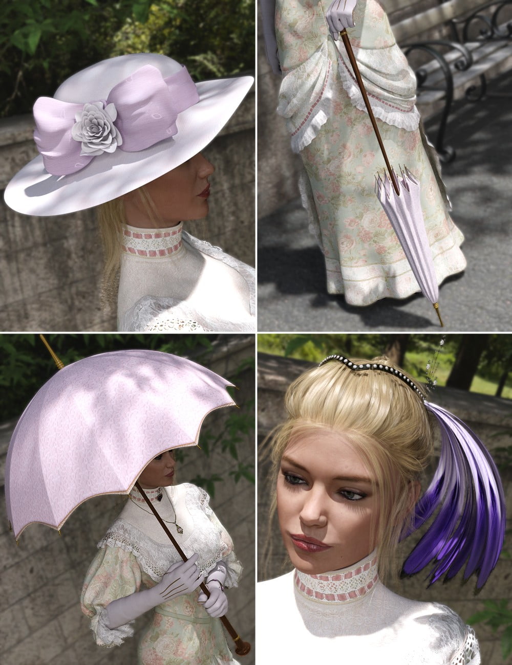 Edwardian Accessories for Genesis 3 Female(s)