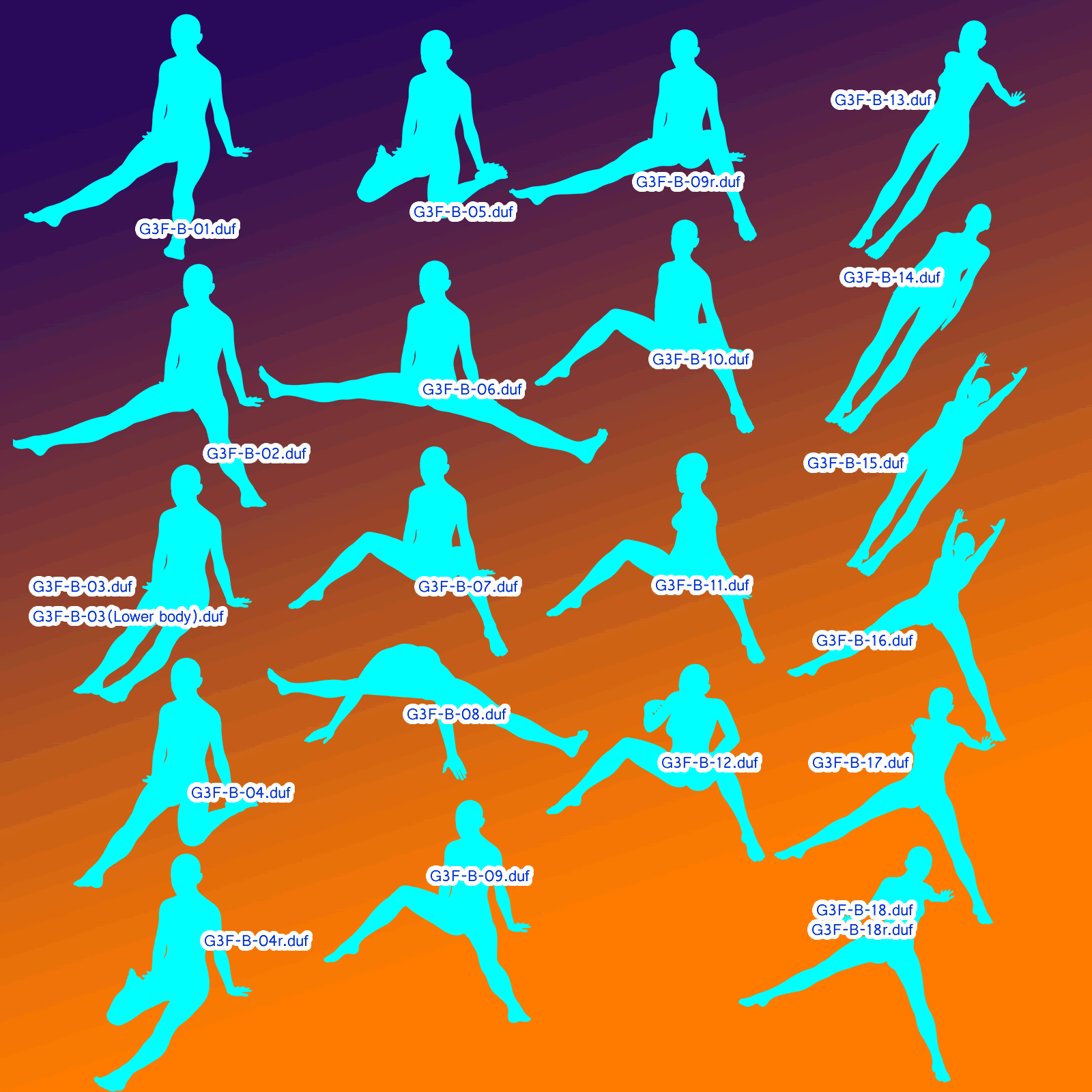 X7 Poses physical exercises pose 2 For G3F