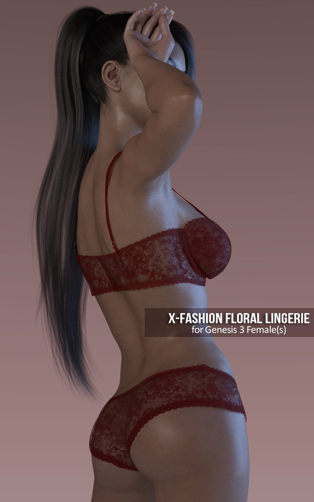 Fashion Floral Lingerie for Genesis 3 Female(s)