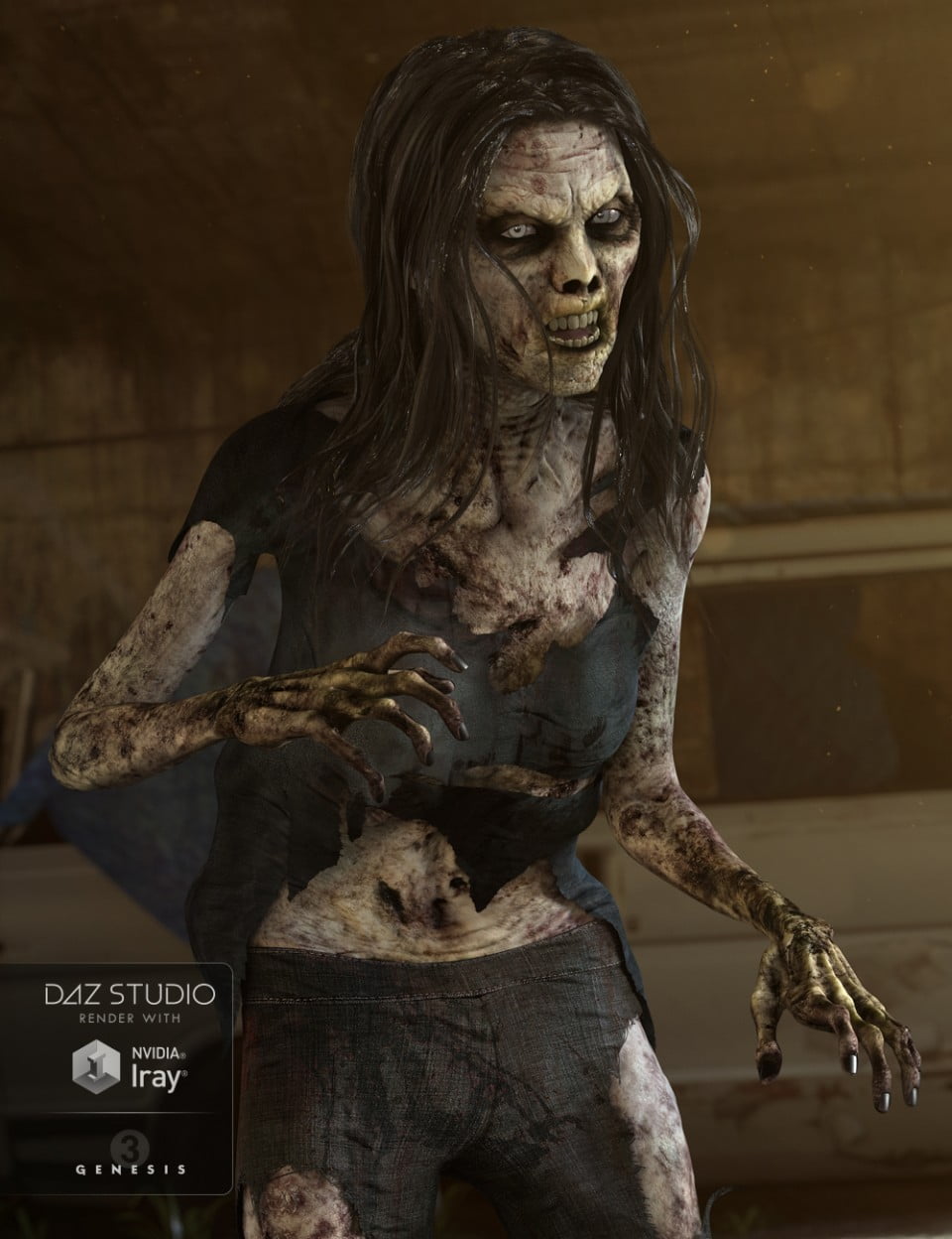 Lucille Zombie for Genesis 3 Female(s)