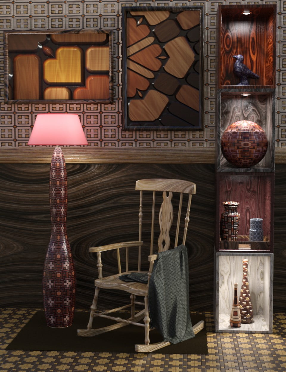 DG Iray Deco Wood Shaders
